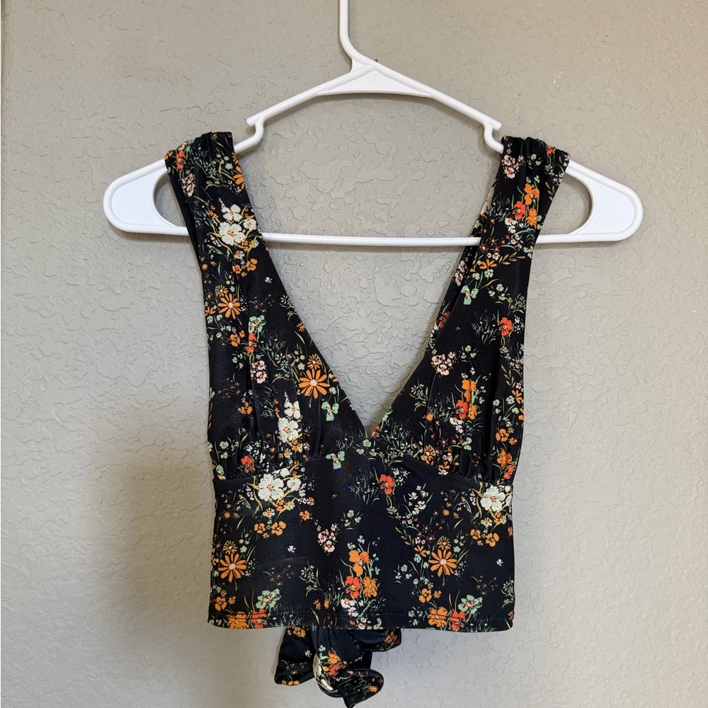 Urban Outfitters floral cross back tie